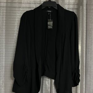 Torrid Elegant Black Open Front Cardigan